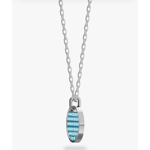 Swarovski Ginger Pendant Necklace Light Blue Crystal*Rhodium*New in gift box - Picture 4 of 5